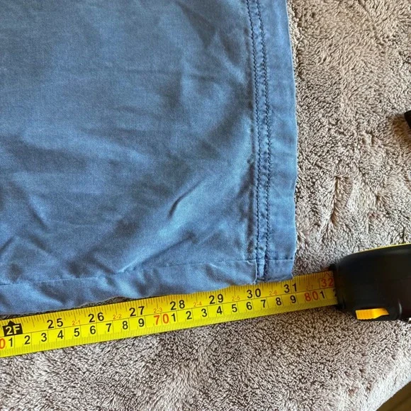 American Eagle Dreamy Drape SuperHigh Rise Baggy WideLeg Cargo Pants Blue 18 34W - Picture 7 of 11